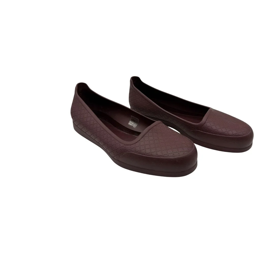 Gucci Shoes Men 9 Burgundy Diamante Rubber Overshoe Cover‎ Loafers Luxury Preppy